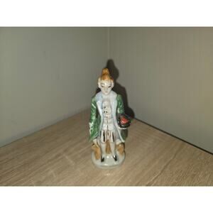 Vintage Occupied Japan Porcelain Hand Painted Man Lady Victorian Figurine 5"